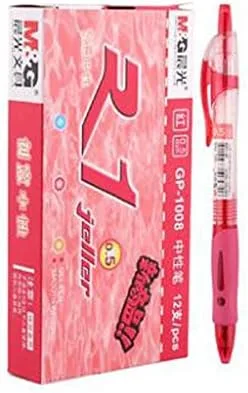 Vista 2 de 12 piezas M&G GP-1008 0.020 in Roller Gel Pen Retráctil Escritura Suave (Negro)
