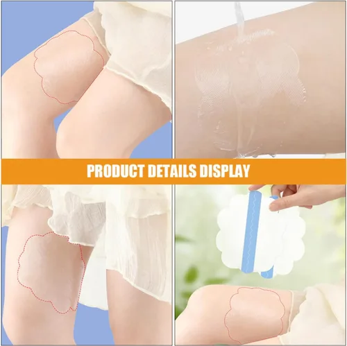 Vista 9 de 10pcs Thigh Chafing Prevention Covers Anti-Friction Body Patches Breathable Adhesive for Inner Thigh Skin Protection During Sports and Outdoor