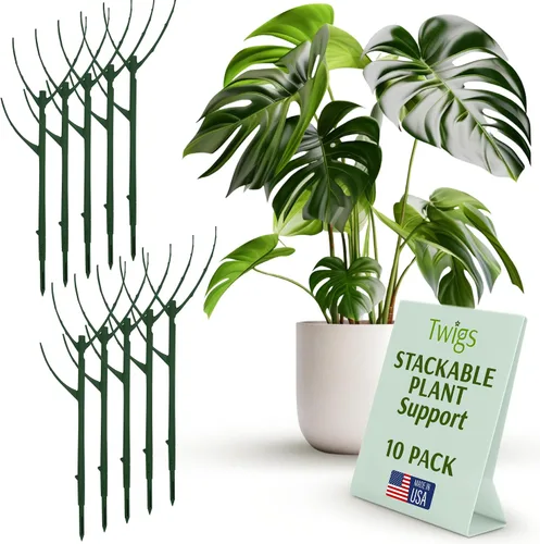 Vista 9 de Estacas de soporte para plantas para uso en interiores y exteriores, alternativa duradera de enrejado para plantas trepadoras y en maceta