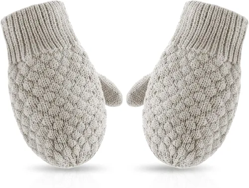 Vista 72 de Guantes de punto para bebés, niños y niñas, guantes de invierno para recién nacidos, guantes de 0 a 3 años