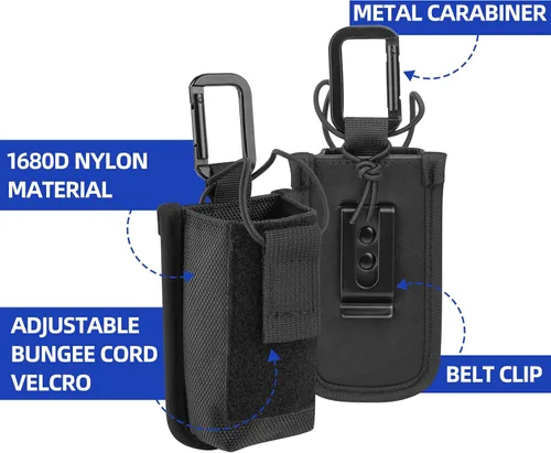 Vista 3 de Xxerciz Soporte de nailon para bocina de aire de 1.4 onzas, clip de cinturón portátil con cordón ajustable, funda protectora de transporte