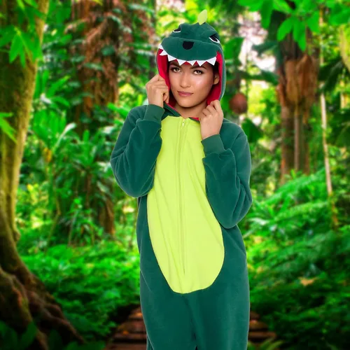 Vista 2 de Slim Fit Adult Onesie - Animal Halloween Costume - Plush Fruit One Piece Cosplay Suit for Women and Men by FUNZIEZ