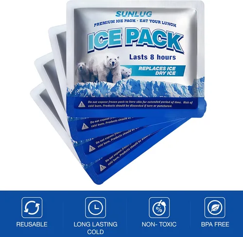 Vista 3 de Paquetes de hielo para enfriadores, paquetes de hielo reutilizables para enfriadores, paquetes de congelador de larga duración para bolsa