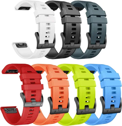 Vista 14 de ANCOOL Correa de reloj para Fenix 7X/Fenix 6X/Fenix 5X/Fenix 8 de 1.96 pulgadas, bandas de ajuste rápido de 1.024 in, compatibles con reloj Verde