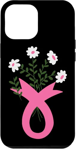 Vista 25 de Flower Jar Pink Ribbon Breast cancer Awareness Month Women Case for iPhone 16