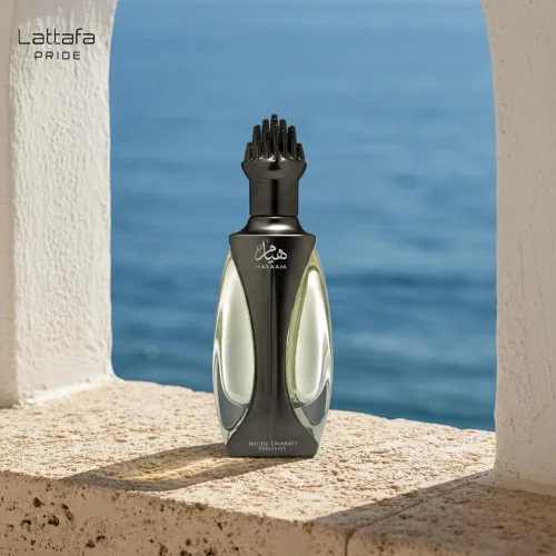 Vista 4 de Lattafa Niche Emarati Hayaam – Marine, Citrus, Floral, Woody – Perfume de larga duración para todos, 3.4 onzas / 100 ml