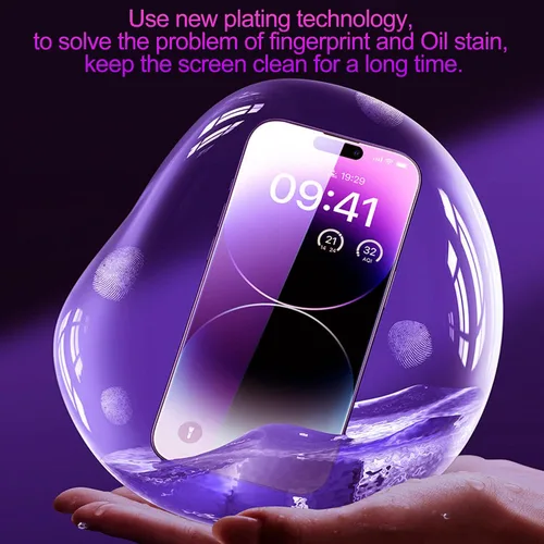 Vista 8 de Compatible con iPhone 14, 13, 13 Pro, protector de pantalla de privacidad de 28 grados, vidrio templado antiespía, degradado, colorido, cobertura