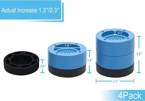 Vista 2 de Elevadores ajustables para muebles de cama elevan cualquiera de 1.3 pulgadas o 2.3 pulgadas, elevador de cama resistente para sofá, silla, sofá