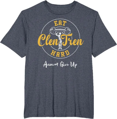 Vista 73 de Culturismo: Comer Clen Tren Hard Anavar Give Up - Camiseta de gimnasio, Negro