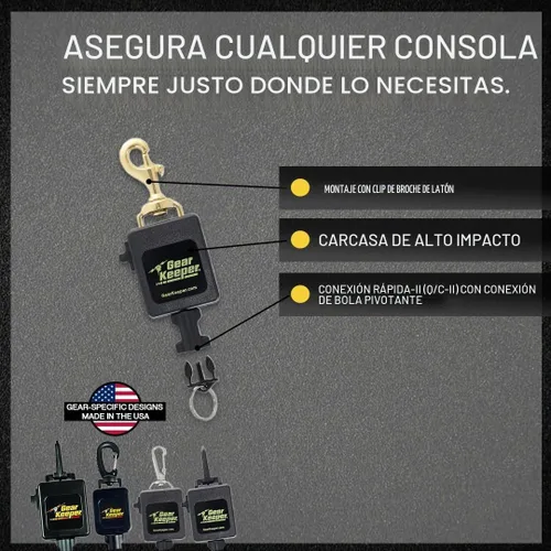Vista 5 de Gear Keeper Buceo Cordón retráctil para consola de buceo y medidor