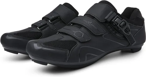 Vista 7 de Zapatos de ciclismo para hombre y mujer, compatibles con pedales de bicicleta de interior Peloton, zapatos de bicicleta de carretera preinstalados