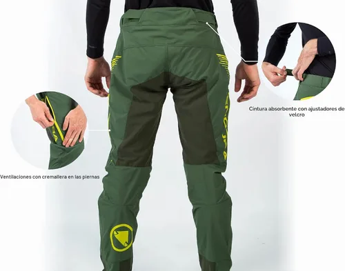 Vista 5 de Endura Mens SingleTrack Mountain Cycling Pants ClickFast Liner Compatible Negro
