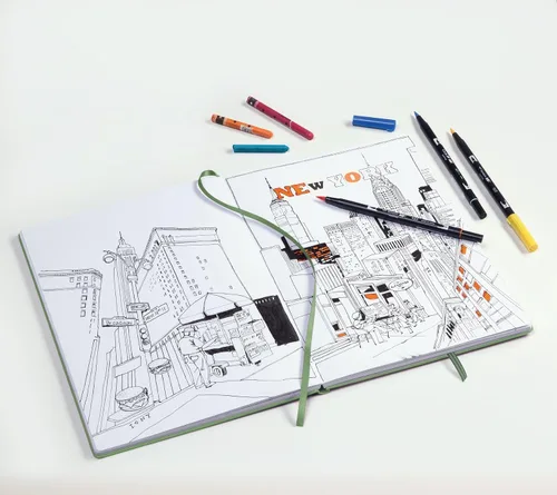 Vista 6 de Leuchtturm1917 - Medium A5 Hardcover Sketchbook (Black) - 112 Pages of 150g/m² Paper Negro
