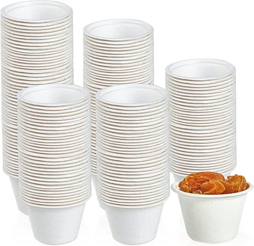 Vista 8 de ECOLipak - Vasos compostables para condimentos de 1 oz, paquete de 1000 tazas de porción de bagazo Biodegradable, adecuado para muestras
