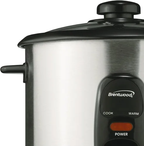 Vista 4 de Brentwood TS-20 Olla arrocera, 10 tazas, acero inoxidable