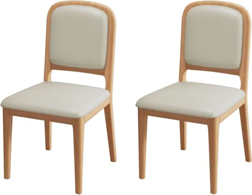 Vista 20 de Solid Wood Dining Room Chairs Minimalist,Kitchen Chairs with Soft Padded Back,Living Room Chair for Office Reading,Wood Frame,Armless Vanity