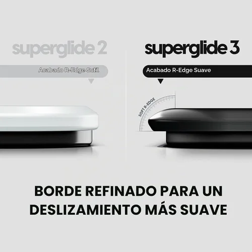 Vista 4 de Pulsar Gaming Gears Superglide Pad v3 Type-S - Alfombrilla de mouse para juegos de vidrio de silicato de aluminio, borde R suave, base de silicona