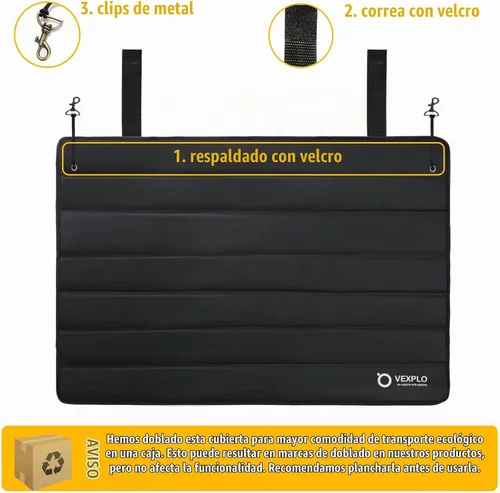 Vista 6 de Protector de parachoques trasero grande para automóviles, 38 x 25 pulgadas, protector de parachoques trasero de automóvil plegable, protege