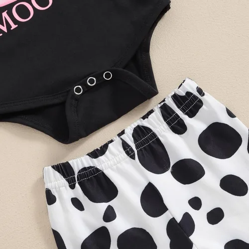 Vista 20 de Sejardin Ropa de verano para bebé y niña, recién nacida, manga corta, con letras, mameluco elástico con diadema