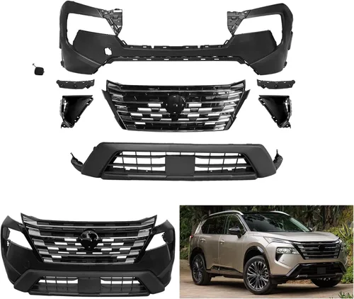 Vista 9 de MGWILL - Kit de rejilla para cubierta de parachoques delantero para Nissan