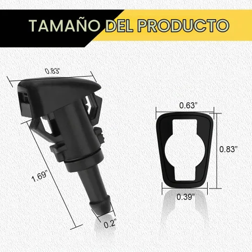 Vista 2 de Kit de boquilla para arandela de parabrisas, OEM 4805742AB 5113049AA