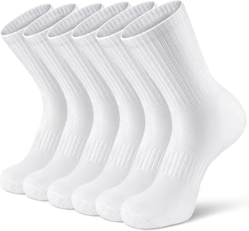 Vista 13 de Airacker Calcetines atléticos para correr y correr para hombre y mujer Negro