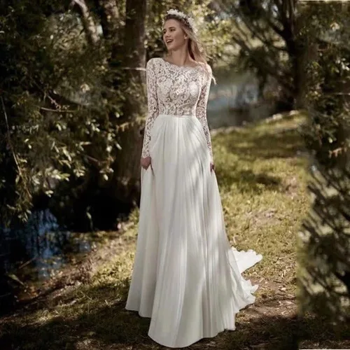 Vista 3 de Sweetheart Strapless Mermaid Lace Wedding Dresses for Bride Beading Satin Bridal Gowns