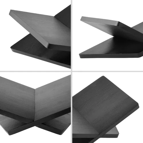 Vista 5 de Soporte de exhibición de libros de ángulo de 15° para libros de cocina, libros de texto, revistas y tabletas Solid Wood X-Shaped Book Stand