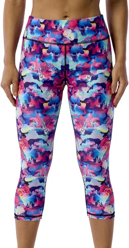 Vista 2 de UIUO-UIPEU Leggings capri estampados con bolsillos para mujer, control de abdomen, yoga, capris