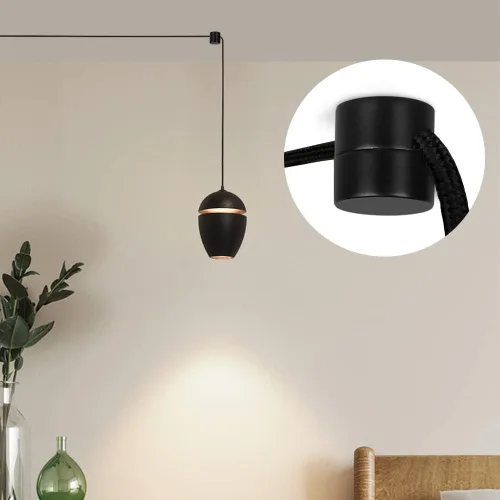 Vista 7 de Paquete de 3 Ganchos de Metal Swag para Luces Colgantes de Techo, Gancho de Luz Colgante para Lámpara, Ganchos de Techo Negros, Ganchos de Pared
