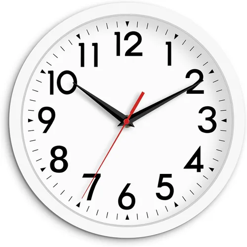 Vista 13 de DAXSMY Reloj de pared analógico pequeño de 8 pulgadas, silencioso, sin tictac, funciona con pilas, moderno, simple, decorativo, para cocina