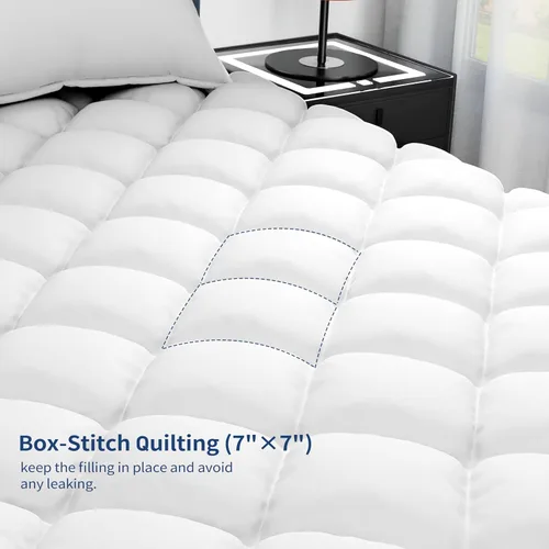 Vista 8 de Sunflower Protector de Colchón Twin, Funda de Colchón de Algodón Hipoalergénico para Dormitorio Universitario, 18-22" Bolsillo Extra Profundo
