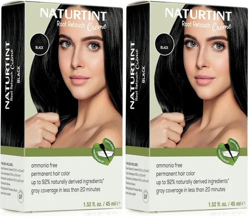 Vista 10 de Naturtint Black Root Retouch Crème - Tinte permanente para el cabello, sin amoníaco, gris oculto, sin aroma artificial, 1.52 onzas líquidas