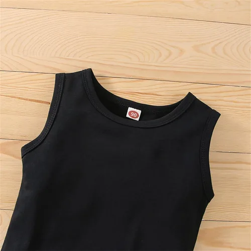 Vista 5 de Conjunto de 2 piezas de ropa de otoño e invierno, camiseta de manga larga abombada, pantalones largos rectos, ropa de moda para bebé