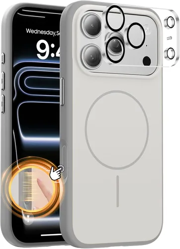 Vista 62 de Tigowos Funda Magnética para iPhone Air Compatible con MagSafe Resistente a Caídas de 16 Pies Cubierta Trasera con Sensación de Piel Mate a Prueba