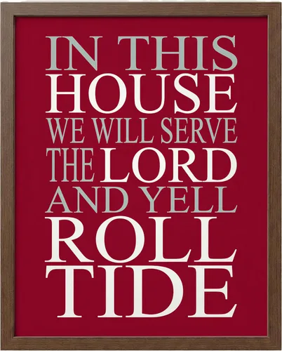 Vista 10 de In This House We Serve the Lord - Arte de pared con citas de fútbol americano, decoración de pared inspiradora para el hogar, oficina, dormitorio
