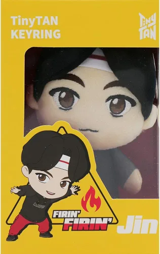 Vista 2 de TinyTAN MIC Drop - Muñeca de peluche Jin de 5.1 pulgadas, producto con licencia oficial, peluches, mercancía de Kpop (Jin)