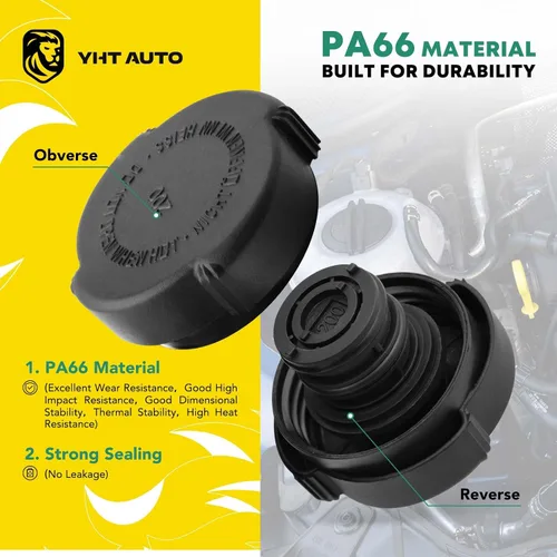 Vista 3 de YHTAUTO Depósito de expansión del depósito de desbordamiento de recuperación de refrigerante del motor con tapa y sensor presurizados para 1995-2003