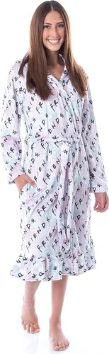Vista 2 de INTIMO Friends TV Show Logo - Bata de baño de felpa con capucha para mujer, Multi