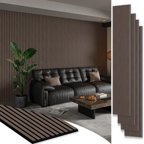 Vista 31 de Smartstandard Panel de Pared de Listones de Madera de Muestra, Paneles de Pared de Madera Insonorizados, Paneles de Madera Acústicos para Pared