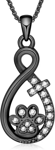 Vista 8 de Oinsi Infinity Love Joyería de Cremación de Mascotas para Cenizas de Perro/Gato Recuerdo Funerario Collar con Colgante de Urna Joyería Conmemorativa