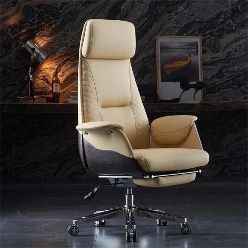 Vista 8 de LAKIQ Silla de oficina giratoria ejecutiva de respaldo alto, escritorio para computadora, silla con brazo de cuero, sillas de gestión ajustables