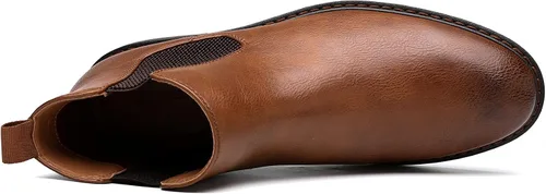 Vista 3 de DECARSDZ - Botas Chelsea para hombre, estilo casual, cómodas, sin cordones, botas de tobillo para hombre
