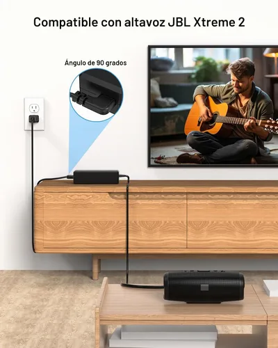 Vista 3 de Cargador de 19 V para altavoz Bluetooth inalámbrico JBL Xtreme 2