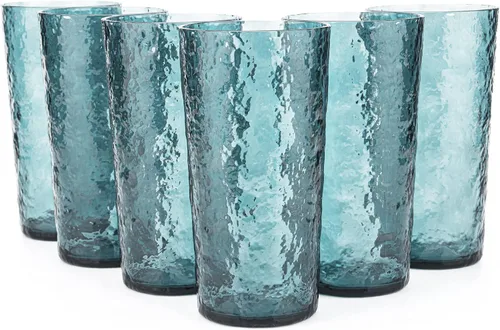 Vista 15 de KX-WARE Vasos de plástico de acrílico de 18 onzas, juego de 6 unidades, color azul