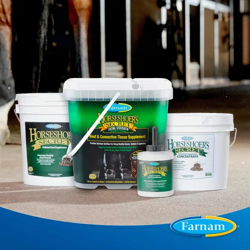 Vista 7 de Farnam Horseshoer's Secret Pelleted Hoof Supplements Concentrado, fórmula económica con 25 mg. de biotina por porción de 2 oz, 3.75 libras