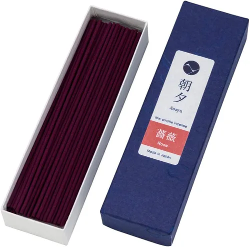 Vista 10 de Asayu Japan Varillas de incienso natural de madera de agar, tamaño de muestra de incienso japonés para relajación nocturna, yoga, meditación.