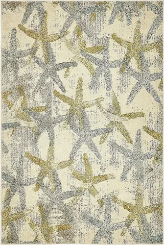 Vista 12 de Alfombra moderna Positano de estilo costero de Loom, Polipropileno, Beige/azul