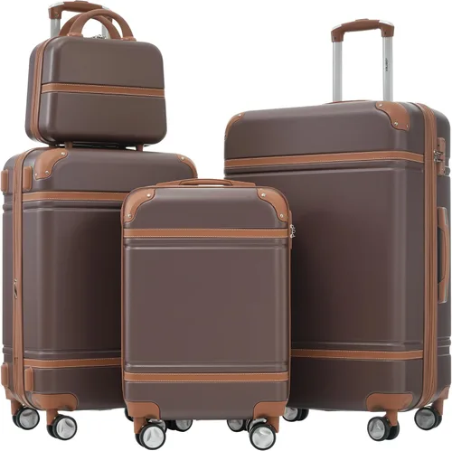 Vista 219 de Merax Equipaje, maleta extensible rígida con ruedas giratorias ligeras, Negro -, 40/48/52