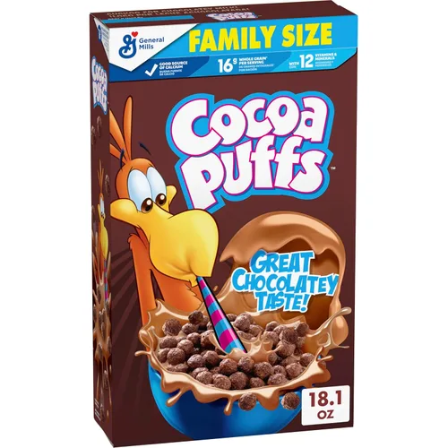 Vista 12 de Cocoa Puffs, cereales para el desayuno con sabor a chocolate, fabricados con grano entero, 10.4 oz